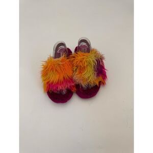 UGG FLUFF YEAH SLIDE SLIPPERS PURPLE ORANGE TIE DYE